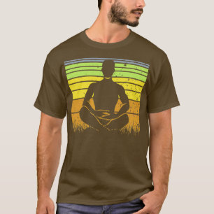 Yoga Pose Retro Vintage Sunset 9 T-Shirt
