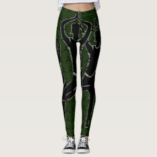 Yoga Pose Silhouette Leggings