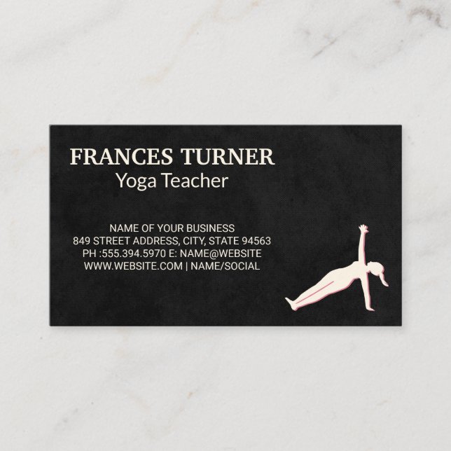 Yoga Pose | Teacher Business Card (Front)