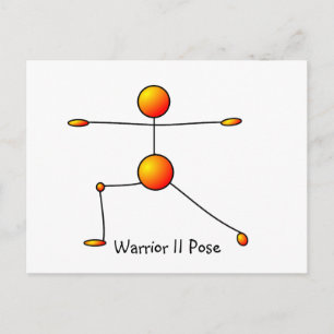 Yoga Pose - Warrior II Pose Postcard