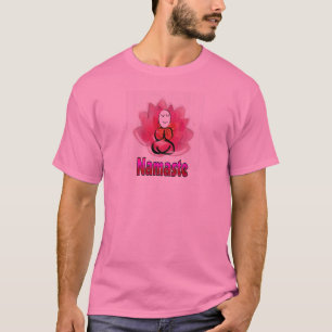 Yoga Pose with Lotus Flower "Namaste" T-Shirt