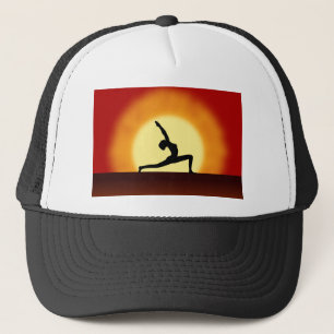 Yoga Pose Woman Pose Silhouette Sunrise Hats