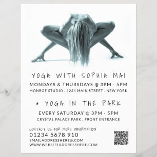 Yoga Pose, Yoga Class Advertising Flyer