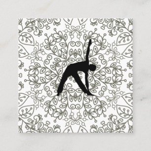 Yoga Pose   Yoga Instructor Square Business Card