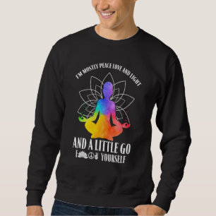 Yoga Pose Zen Meditation Guru Lotus Flower Peace L Sweatshirt