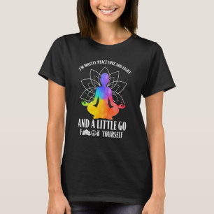 Yoga Pose Zen Meditation Guru Lotus Flower Peace L T-Shirt