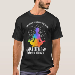 Yoga Pose Zen Meditation Guru Lotus Flower Peace L T-Shirt