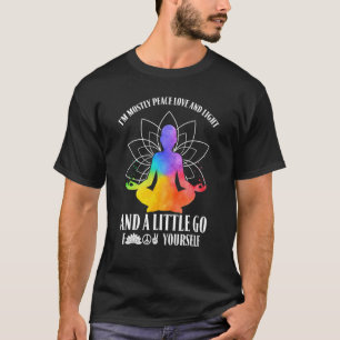 Yoga Pose Zen Meditation Guru Lotus Flower Peace L T-Shirt