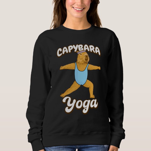 Yoga poses Capybara Gymnastic leotard Sport Workou Sweatshirt (Front)