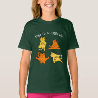 Yoga Poses Cat Tee, Cool Yoga Cat Humour