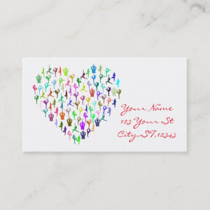 Yoga Poses Heart Thunder_Cove Business Card