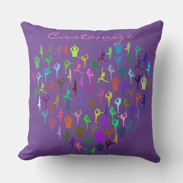 Yoga Poses Heart Thunder_Cove Cushion (Front)