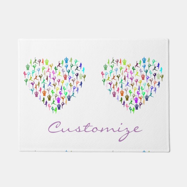Yoga Poses Heart Thunder_Cove Doormat (Front)