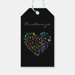 Yoga Poses Heart Thunder_Cove Gift Tags