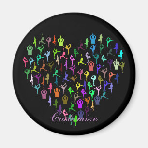 Yoga Poses Heart Thunder_Cove Magnet