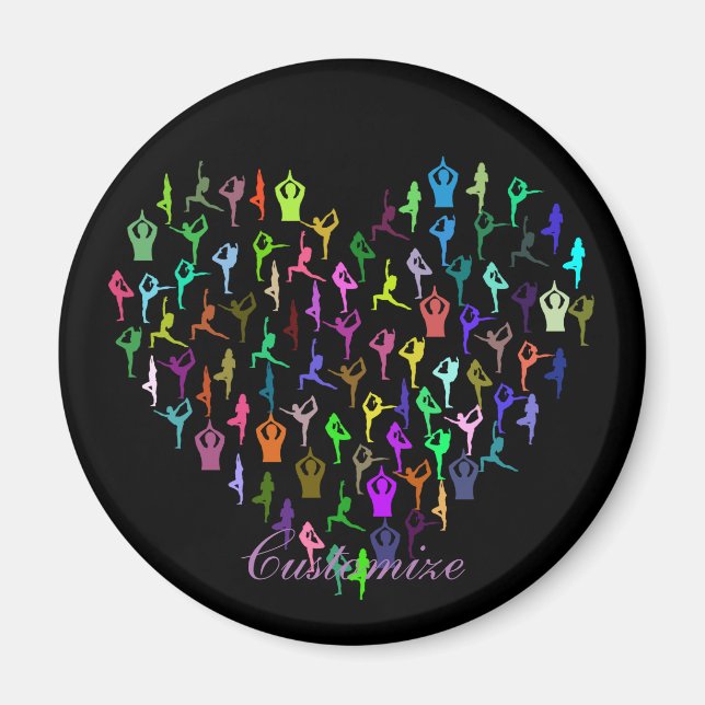 Yoga Poses Heart Thunder_Cove Magnet (Front)