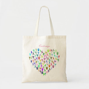 Yoga Poses Heart Thunder_Cove Tote Bag