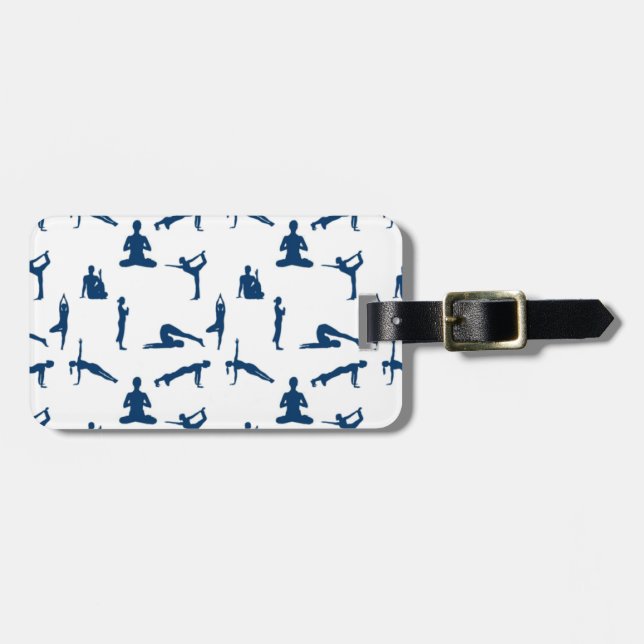 Yoga Poses Luggage Tag (Front Horizontal)