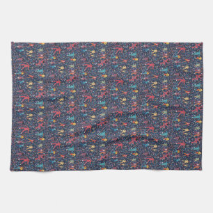 Yoga Poses, Meditation, New Age Art Tea Towel
