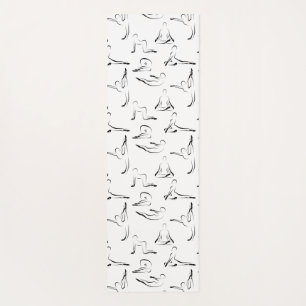 yoga poses pattern mat