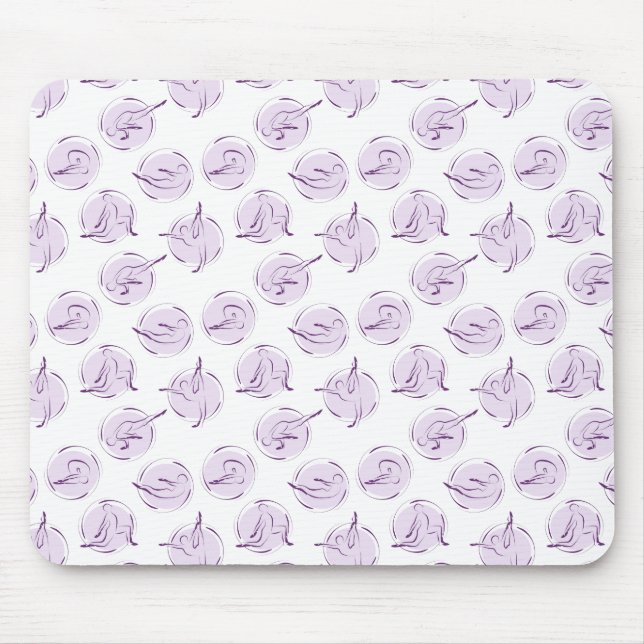 Yoga poses pattern mouse pad (Front)
