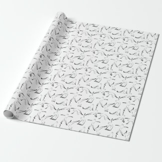 Yoga poses pattern wrapping paper