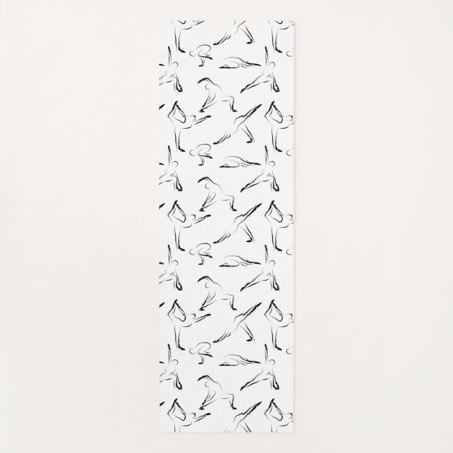 yoga poses pattern yoga mat (Front)