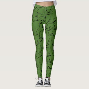 Yoga poses pattern Yoga seamless pattern 10 Leggings