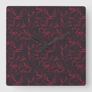 Yoga poses pattern Yoga seamless pattern 12 Square Wall Clock
