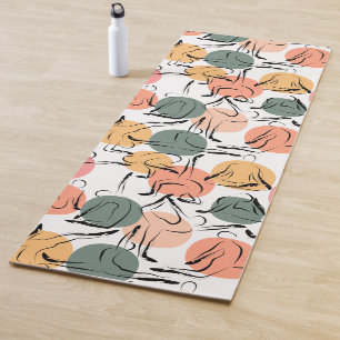 Yoga poses pattern Yoga seamless pattern 13 Mat