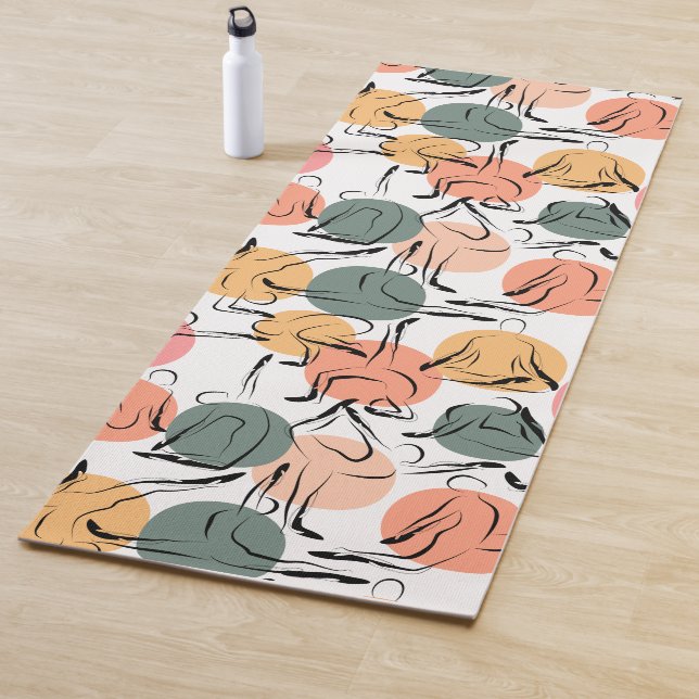 Yoga poses pattern | Yoga seamless pattern 13 Mat (In Situ)