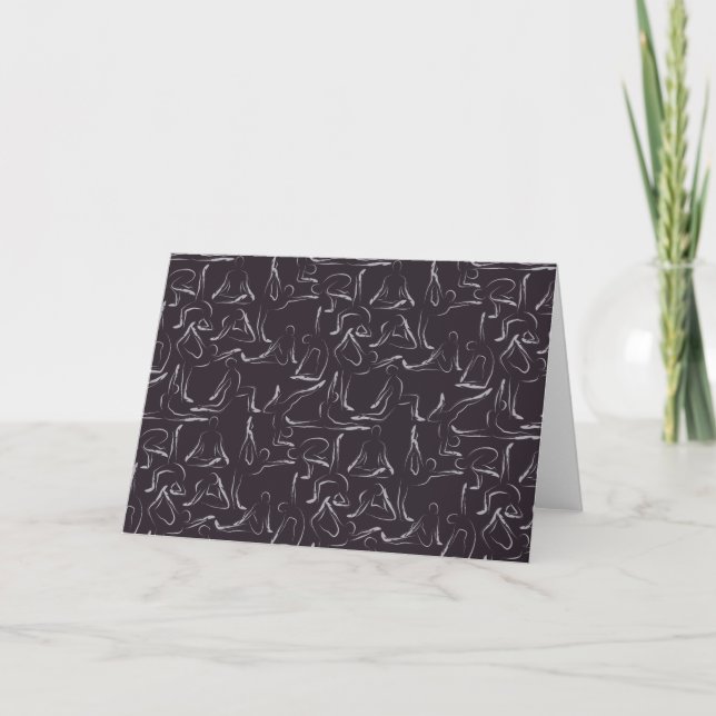 Yoga poses pattern | Yoga seamless pattern 15 Card (Front)