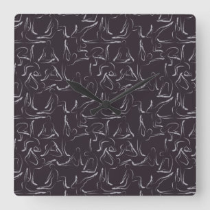 Yoga poses pattern   Yoga seamless pattern 15 Square Wall Clock