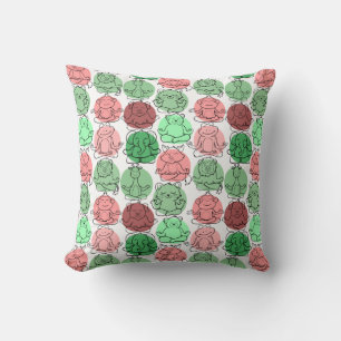 Yoga poses pattern Yoga seamless pattern 18 Cushion