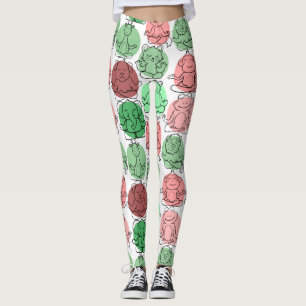 Yoga poses pattern   Yoga seamless pattern 18 Leggings