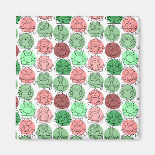 Yoga poses pattern   Yoga seamless pattern 18 Magnet