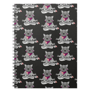 Yoga poses pattern Yoga seamless pattern 19 Notebook