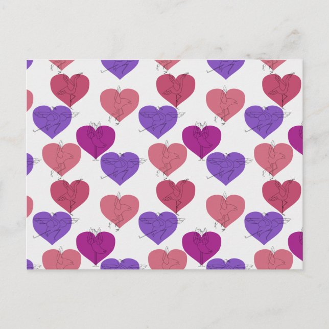 Yoga poses pattern | Yoga seamless pattern 1 Postcard (Front)