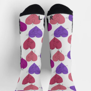Yoga poses pattern Yoga seamless pattern 1 Showe Socks