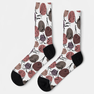 Yoga poses pattern Yoga seamless pattern 22 Bath Socks