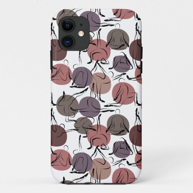 Yoga poses pattern | Yoga seamless pattern 22 Case-Mate iPhone Case (Back)