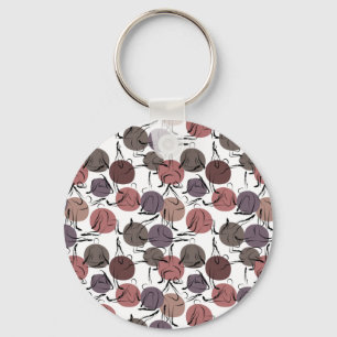 Yoga poses pattern   Yoga seamless pattern 22 Key Ring