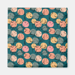 Yoga poses pattern Yoga seamless pattern 23 Magnet