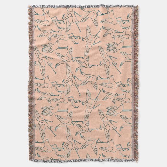 Yoga poses pattern | Yoga seamless pattern 29 Throw Blanket (Front Vertical)