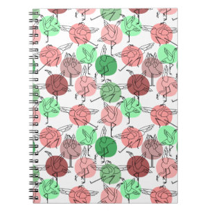 Yoga poses pattern   Yoga seamless pattern 30 Notebook