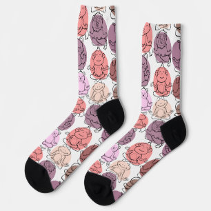 Yoga poses pattern   Yoga seamless pattern 31 Adul Socks