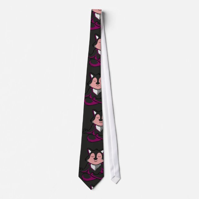 Yoga poses pattern | Yoga seamless pattern 32 Tie (Front)