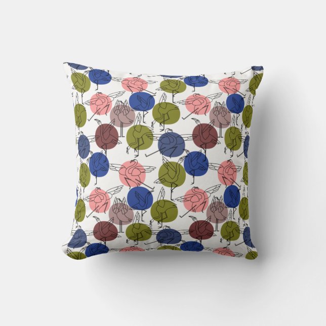 Yoga poses pattern | Yoga seamless pattern 34 Cushion (Front)