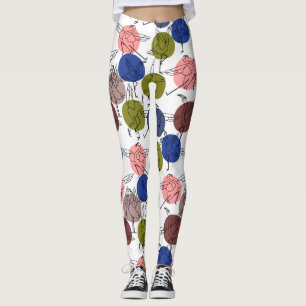 Yoga poses pattern Yoga seamless pattern 34 Leggings