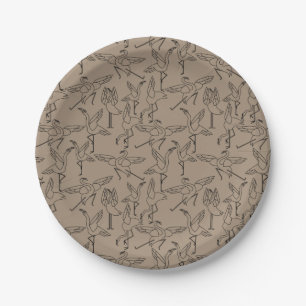 Yoga poses pattern   Yoga seamless pattern 35 Paper Plate